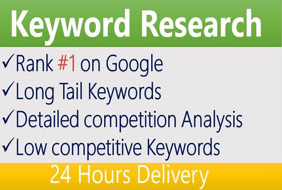 I will do SEO keyword research, competitor analysis