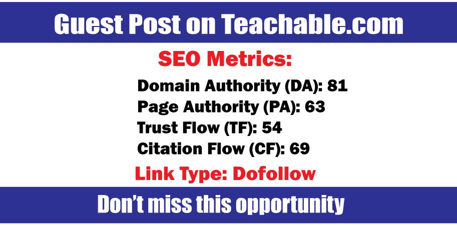 Guest Post on Teachable DR90, DA81 - DoFoIIow Link