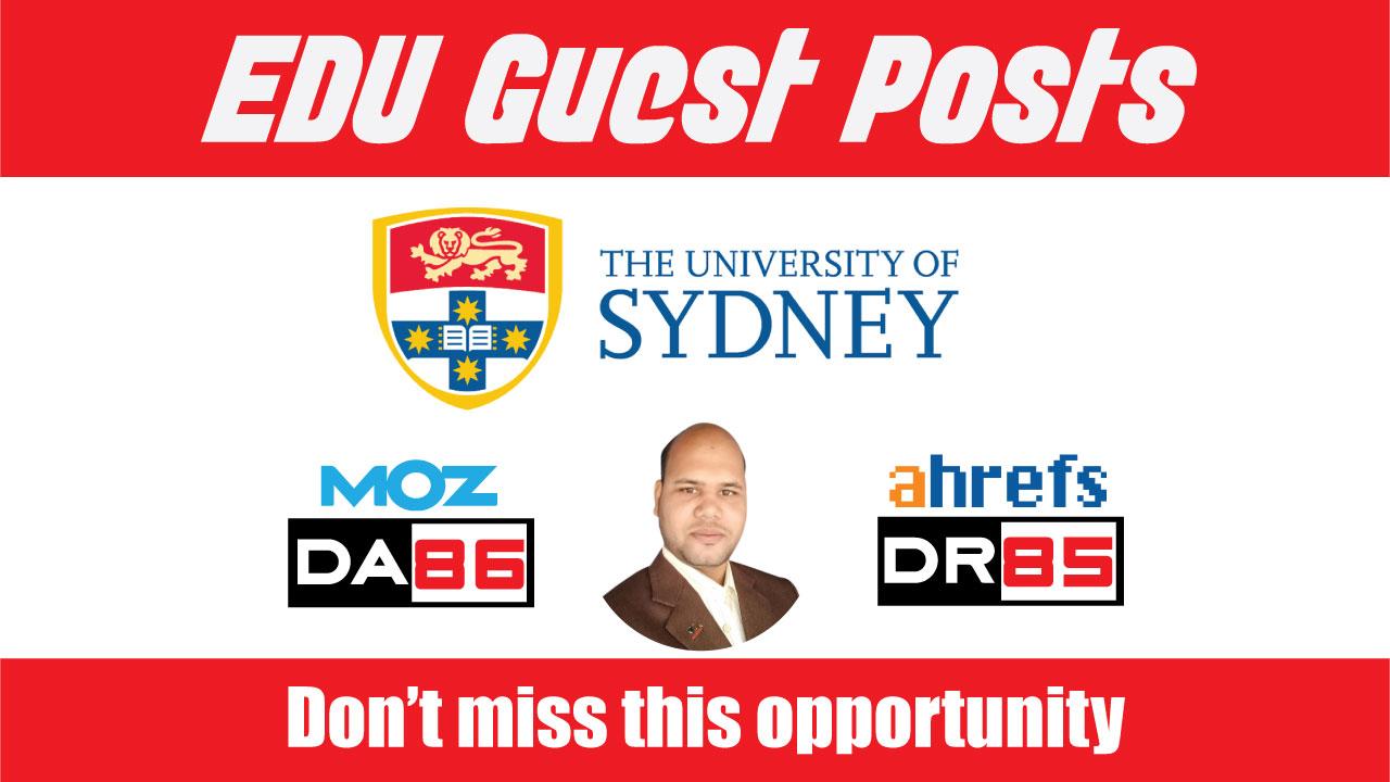 EDU Guest Post on University of Sydney - DA86, DR85 ...