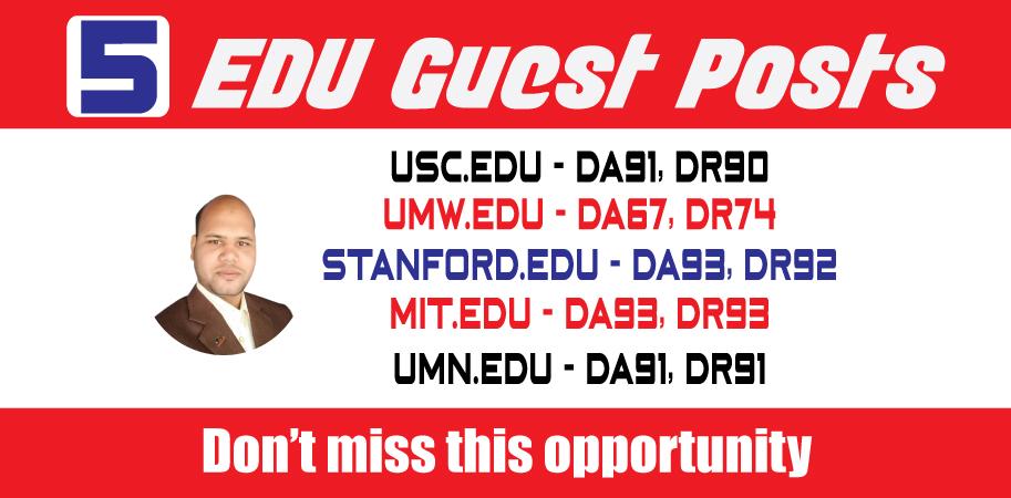 TOP 5 DA90 EDU Guest Posts on USA Universities