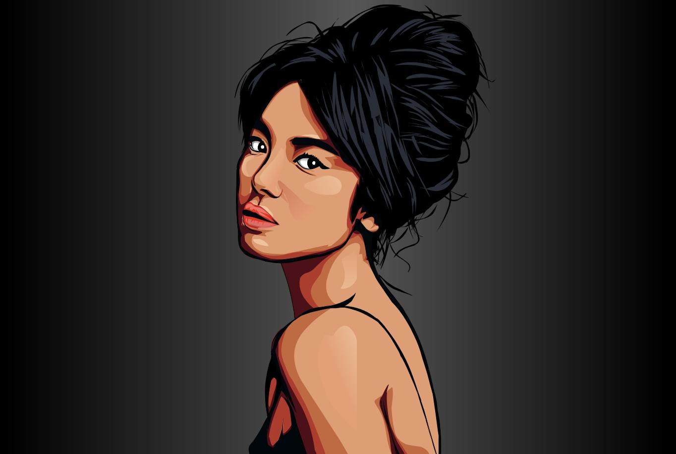 I will draw realistic cartoon vector portrait image o...