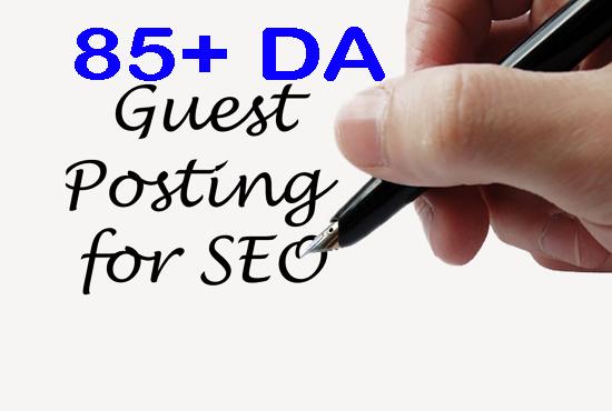 Write and publish 1 Unique guest post on 85 pulse DA ...