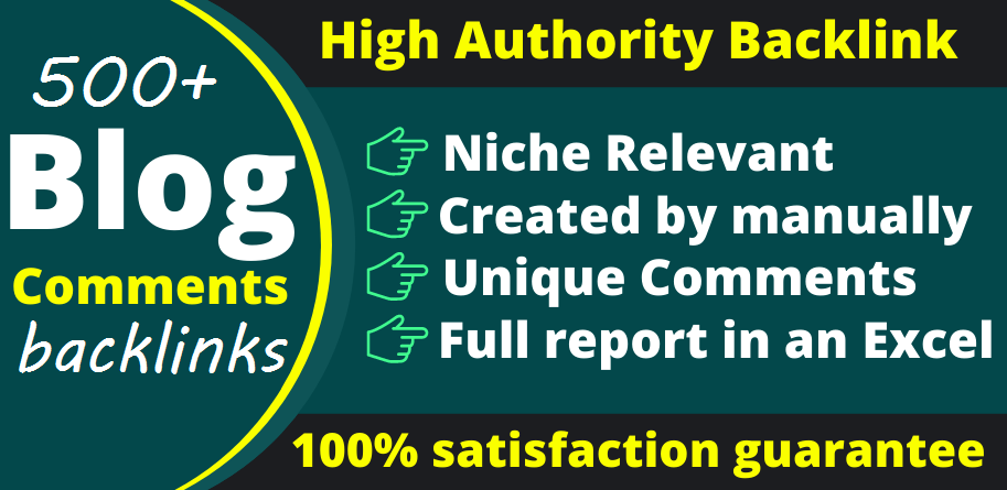 Create manual 500 High Tf Cf Da Pa Dofollow Blog Comm...