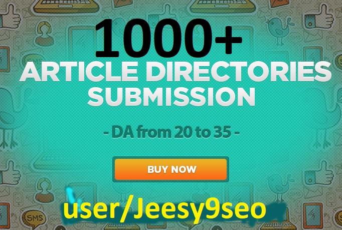 Create 1000+ article directories high quality backlin...