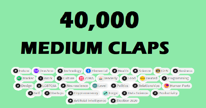 Promote 40,000 medium claps to your medium article