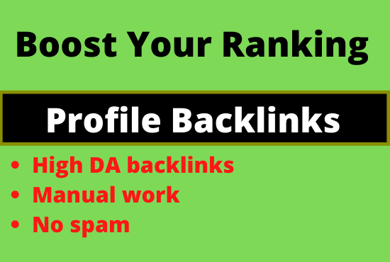 Create 40 high authority social media seo profile bac...