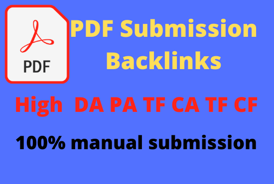 Manually create 20 top PDF submission backlinks High ...