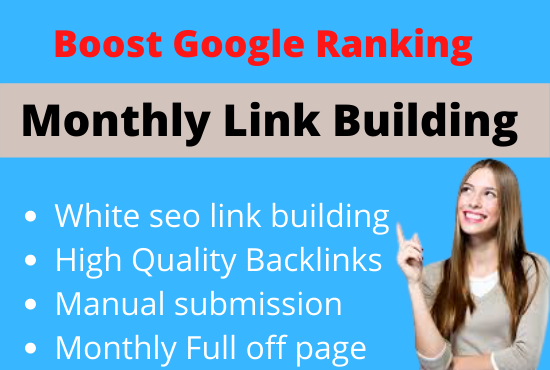 Rank your website with monthly off page SEO service, ...
