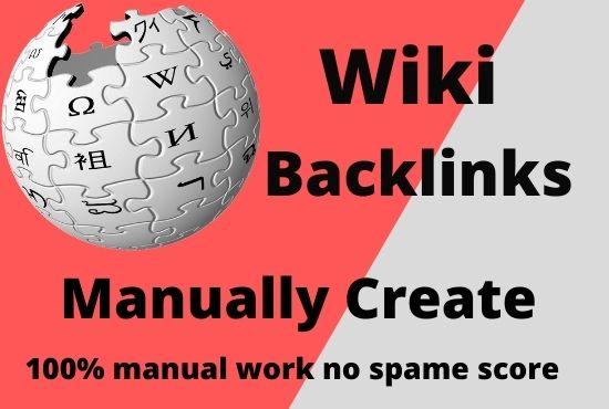 Create manually 40 wiki backlinks high quality
