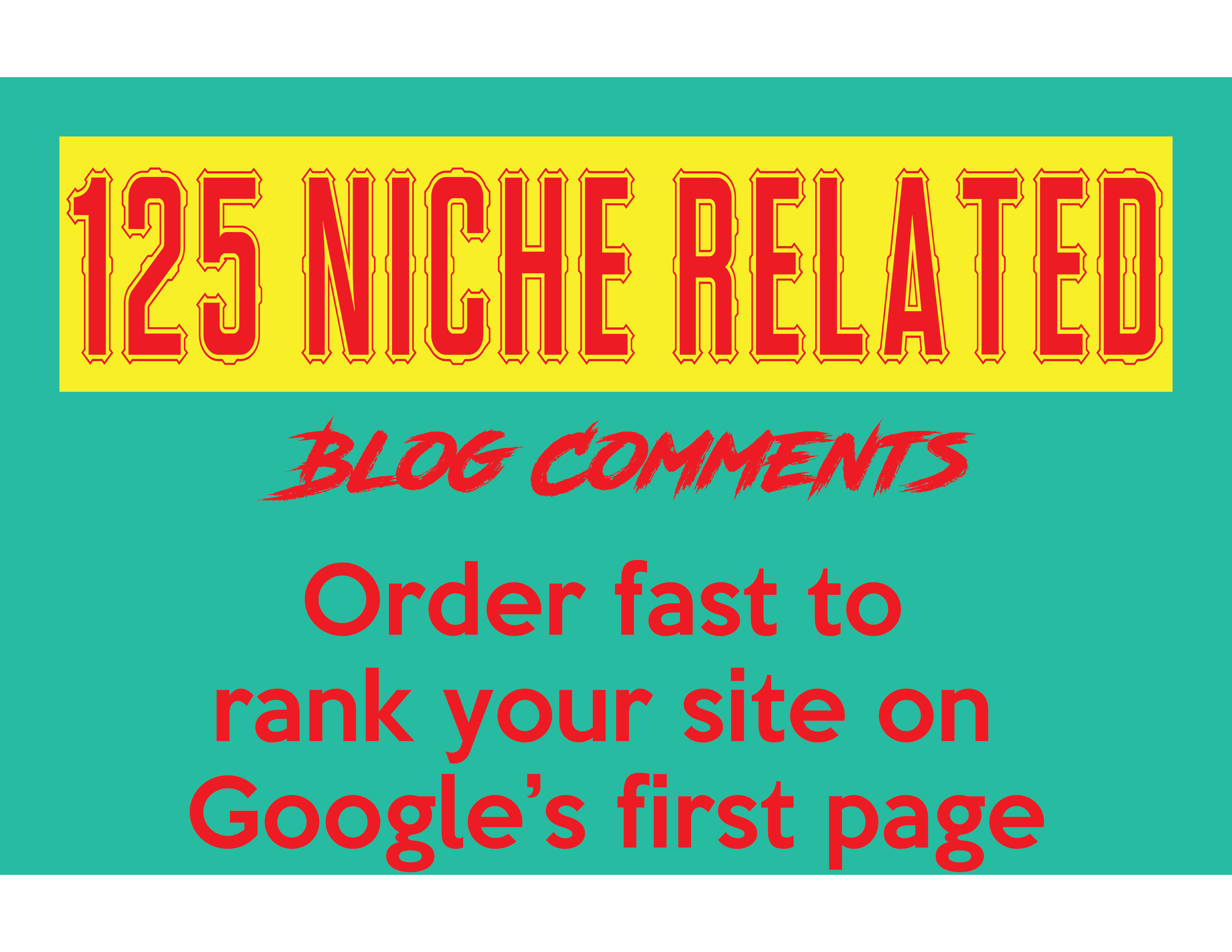 Do 125 Niche related blog comments Manually