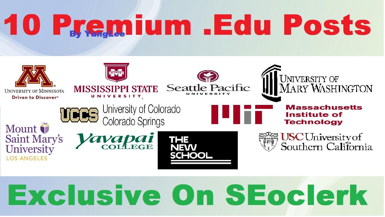 10X Premium Edu Guest Posts On Top Notch University D...