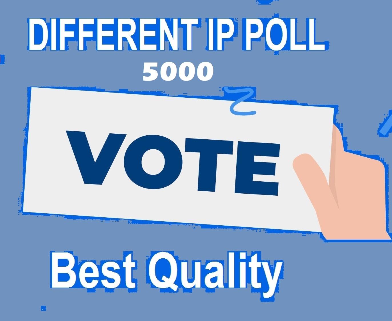 5000 Different IP votes on your online contest to imp...