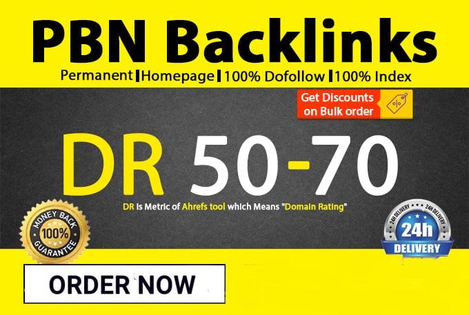 100 DR 60+ homepage permanent PBN Backlink