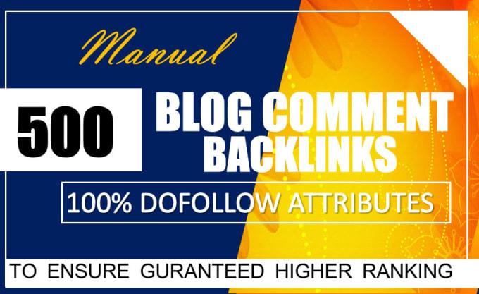 I will 500 SEO backlinks blog comments with high da, ...