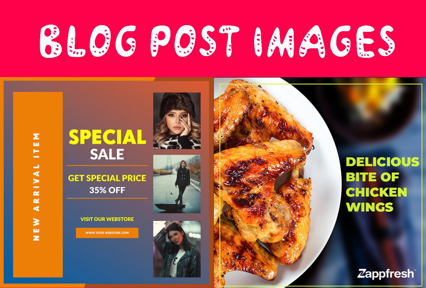 I will do design amazing blog post image