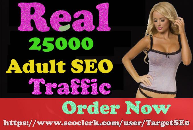 I will drive 25000 real and organic adult seo traffic...