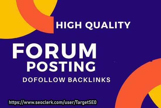 I will provide Manual 10 profile Backlink, 5k forum ...