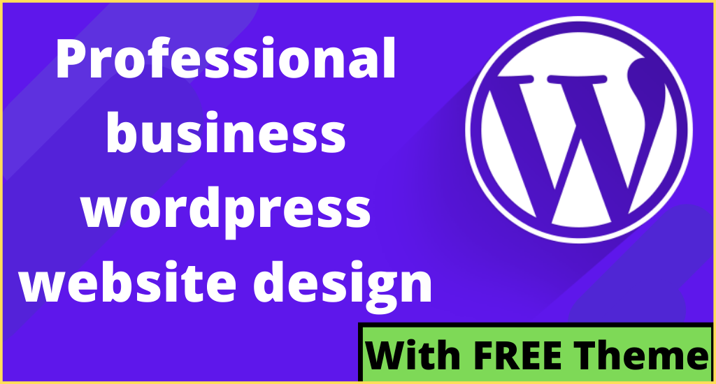 I will design professional business wordpress website...