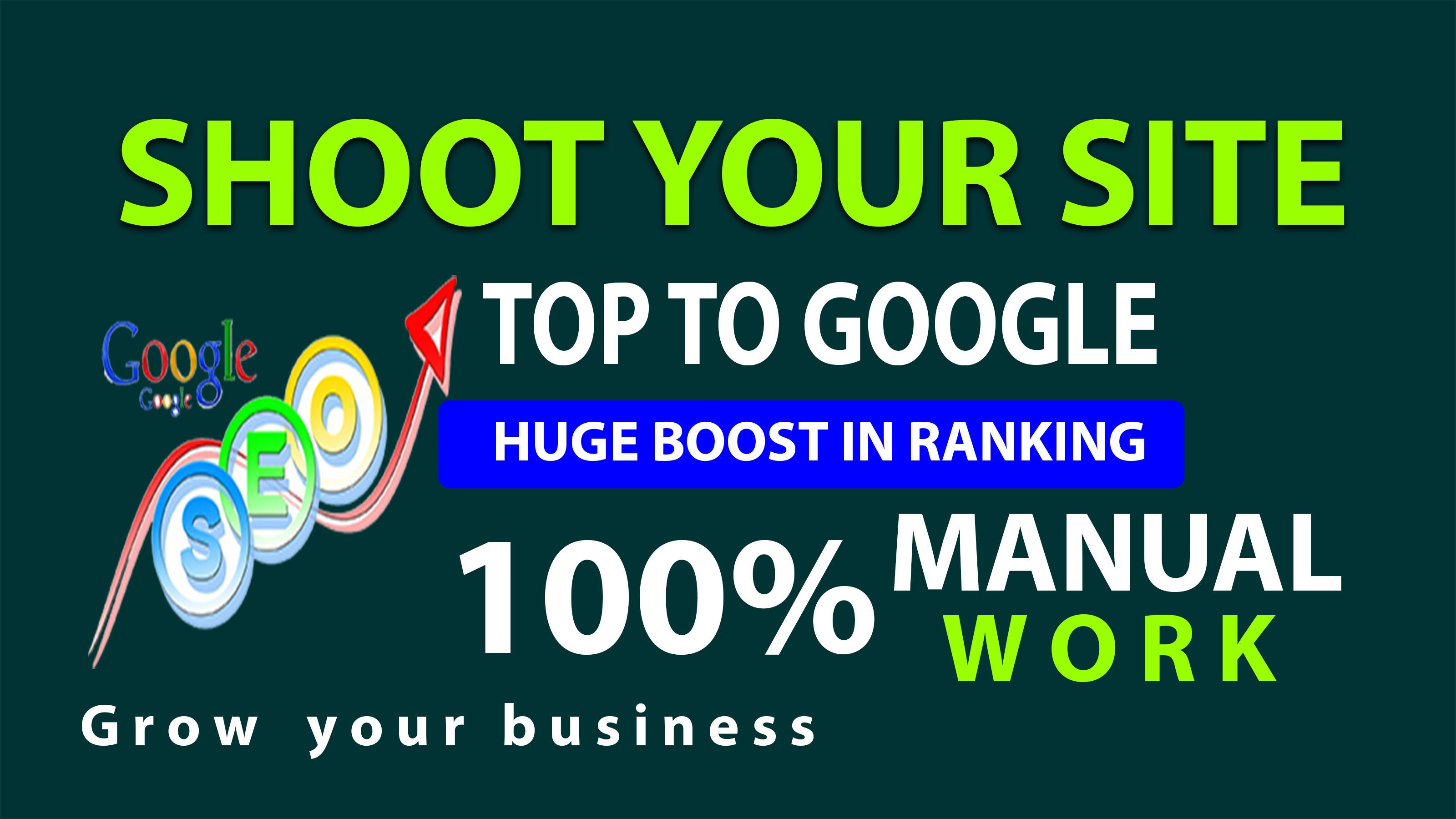 Shoot your site top to Google Ranking With 50 high Pr...