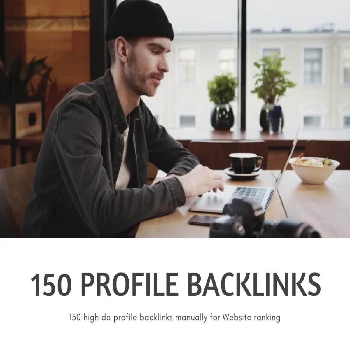 150 high da profile backlinks manually for Website ra...