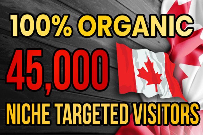 I will drive real Canada targeted web traffic 20K VIS...