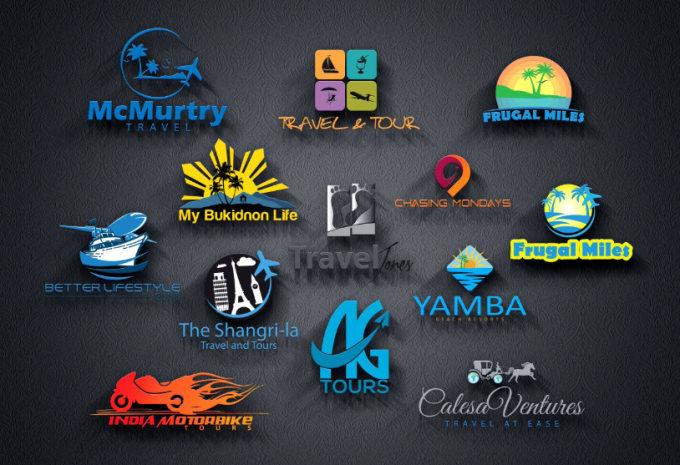 create an unique travel agency logo