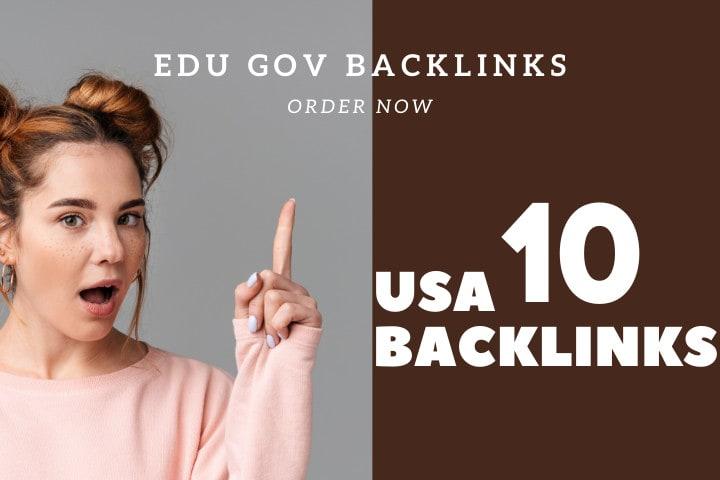 I will create 10 white hat SEO USA backlinks