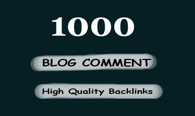 Create do 1000 high quality blog comments backlinks h...