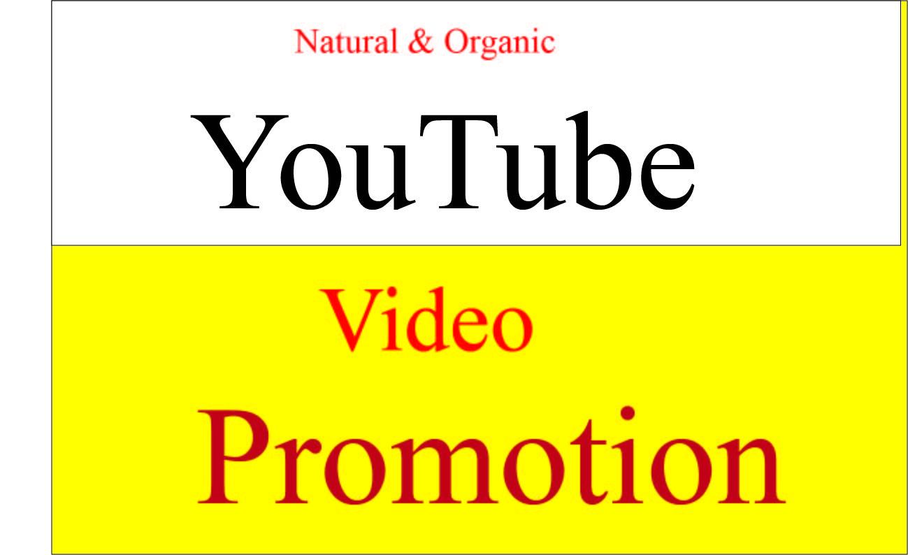 Get Fast Top HQ Natural YouTube video promotion &...