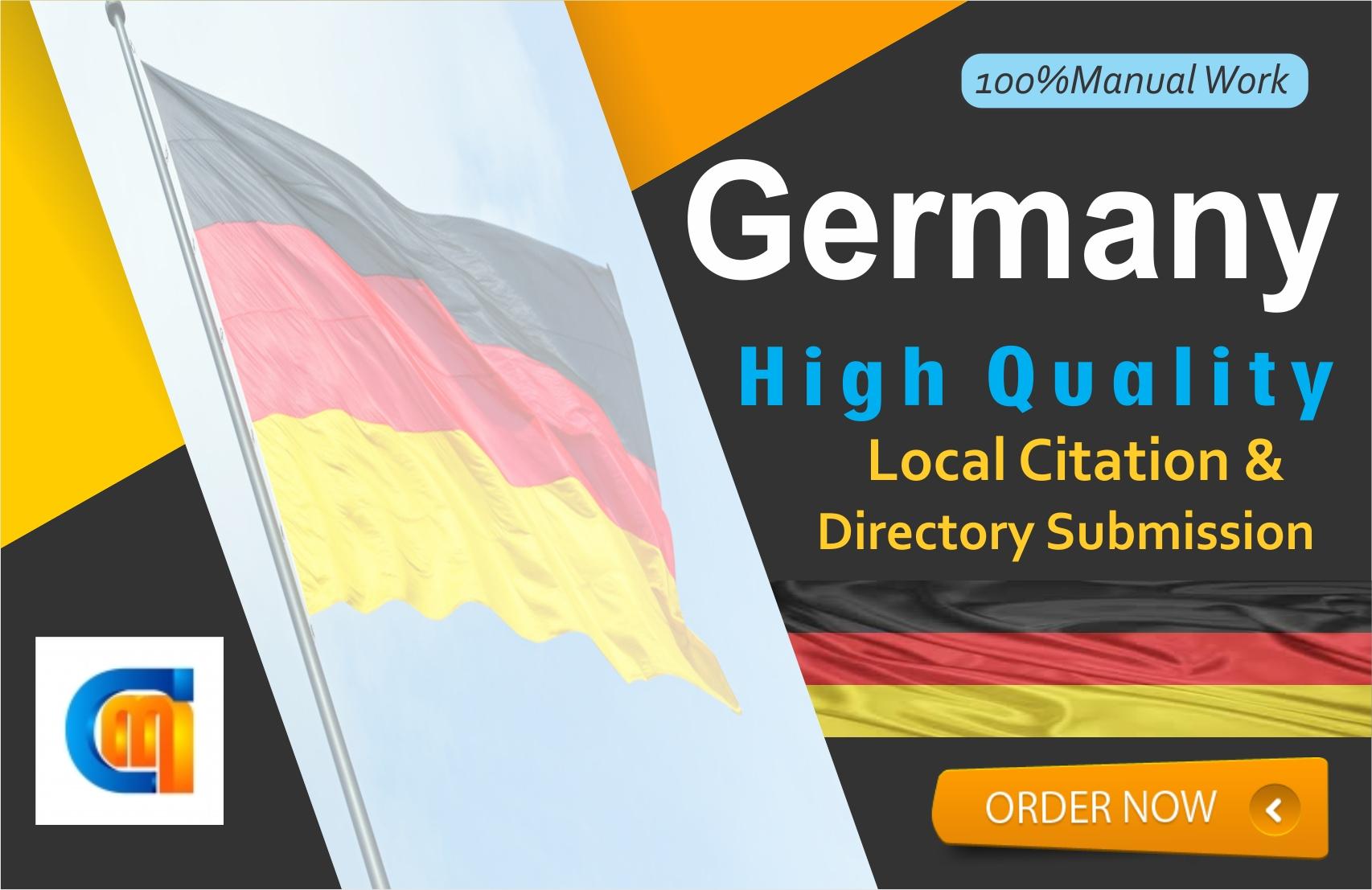 I will do200 germany local citations for your busines...
