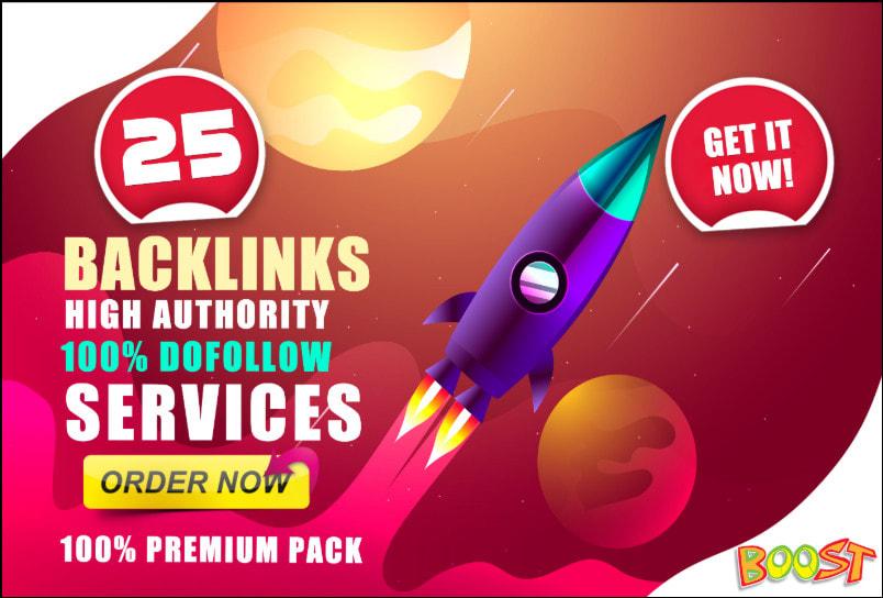 DA 80+ 25 All High Authority SEO Backlinks