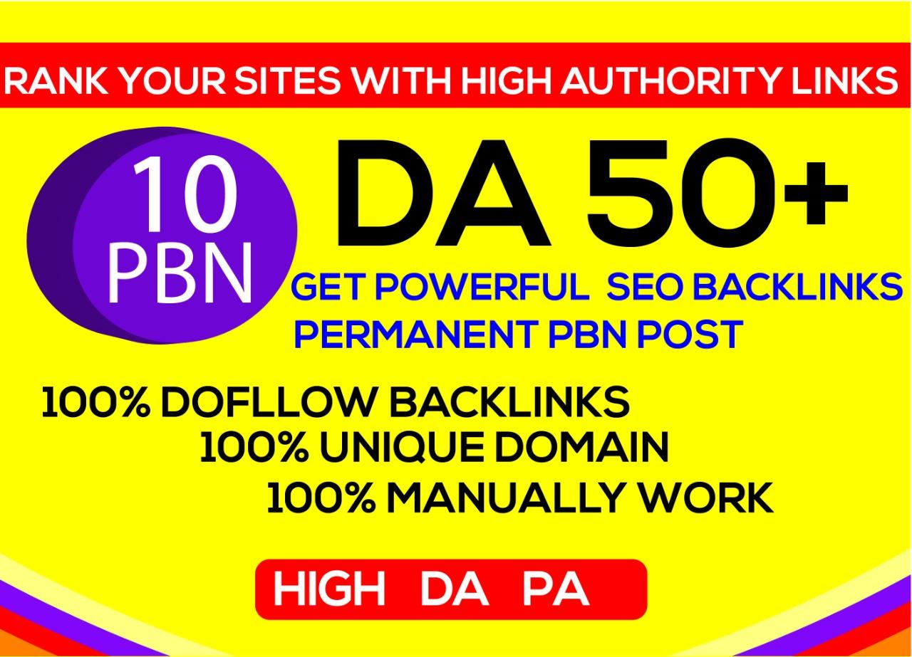 I'll Offer 10 high DA PA TF Homepage PBN Backlinks.