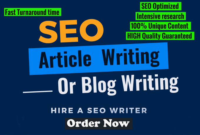 I will do 500 Word SEO article writing, blog post wr...
