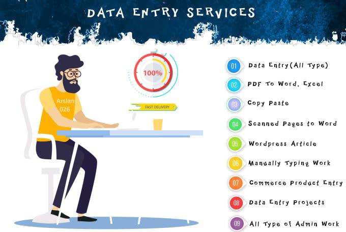 I will do Data Entry, Copy Paste, Research and Typi...