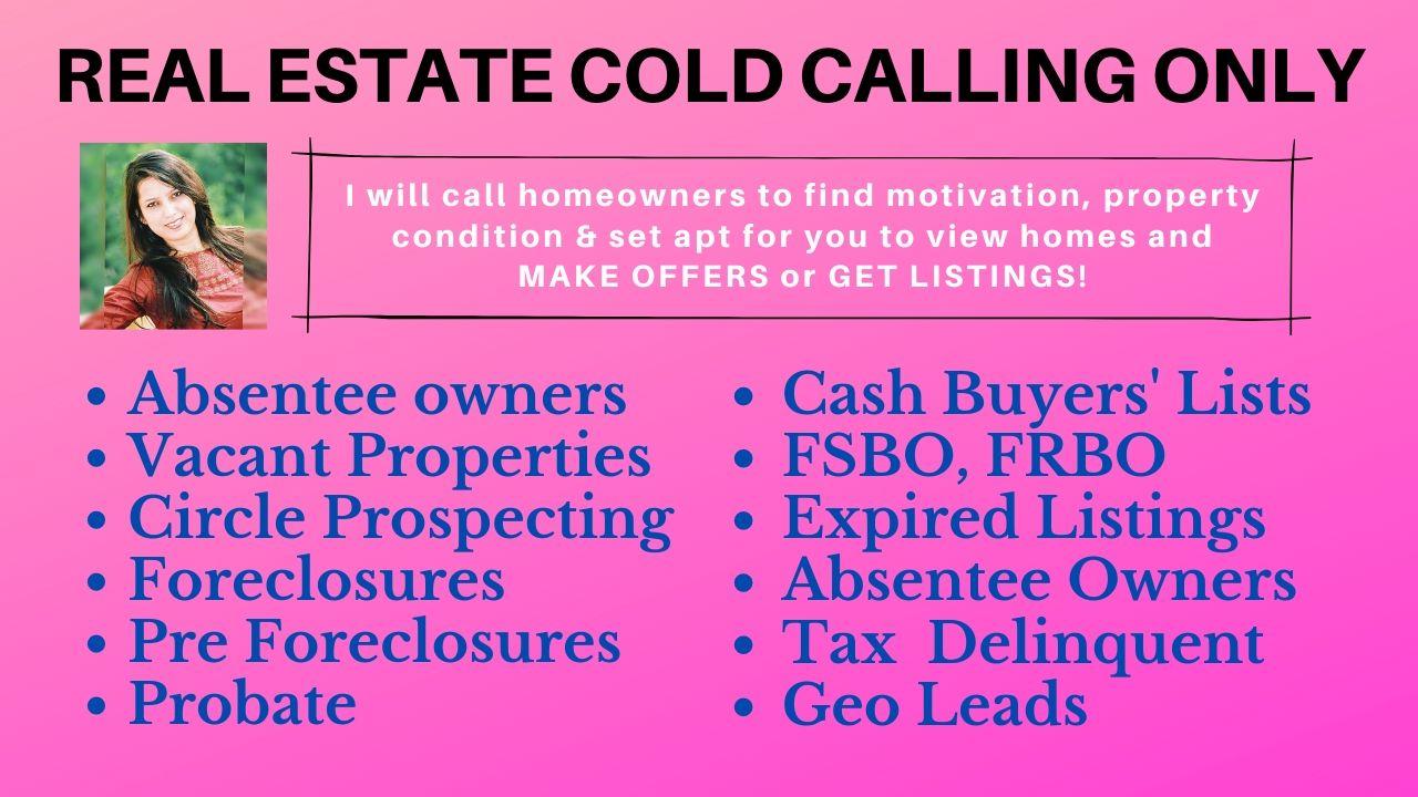 Real Estate Cold Calling and appointment setting- 50 ...