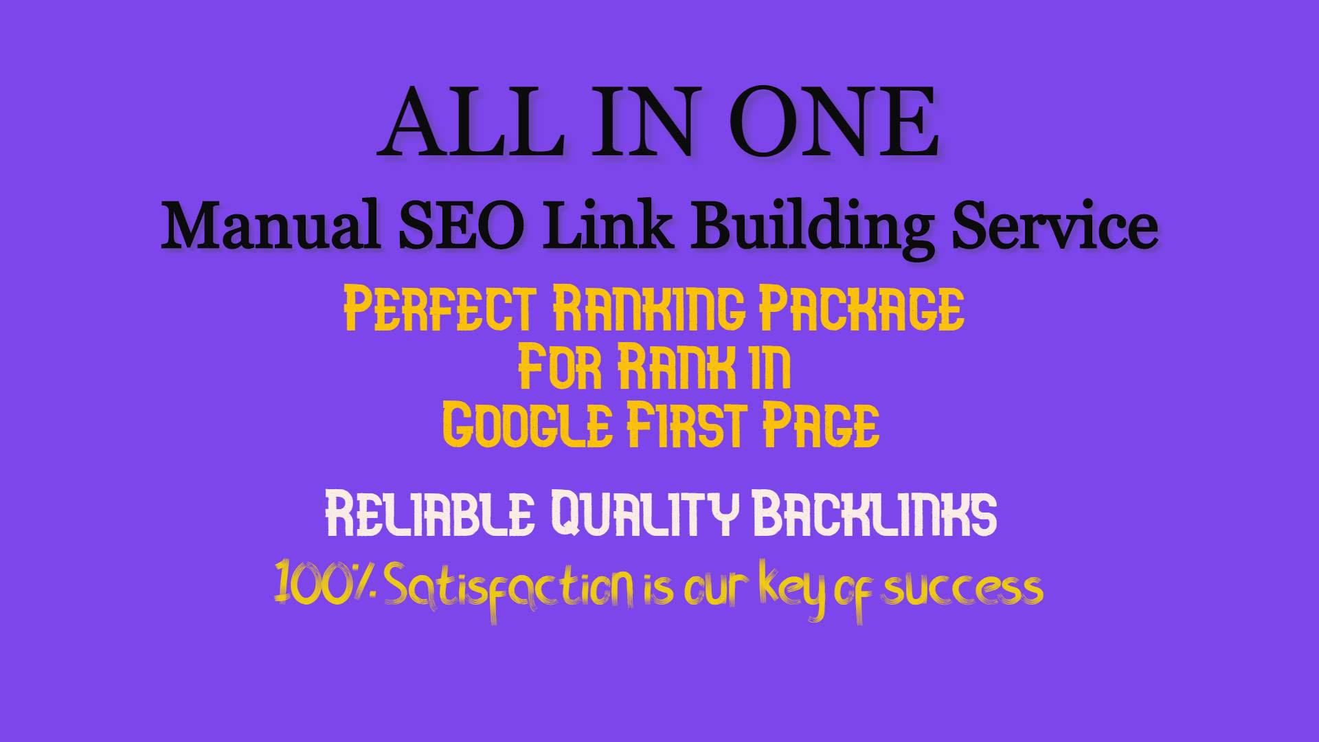 Rank your Web page on Google 1st page Manual SEO Link...