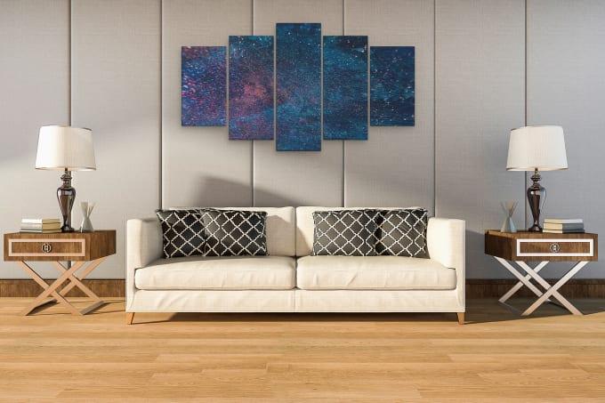 I will create modern and realistic canvas wall art mo...