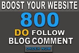 I will do 800 blog comments dofollow high DA PA low o...