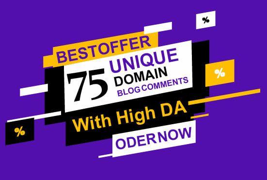 I will create 75 unique domain dofollow blogcomment b...