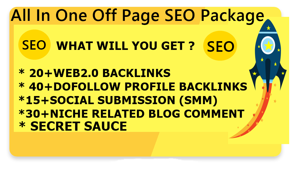 All In One Off Page SEO Service Get Quality Backlinks...