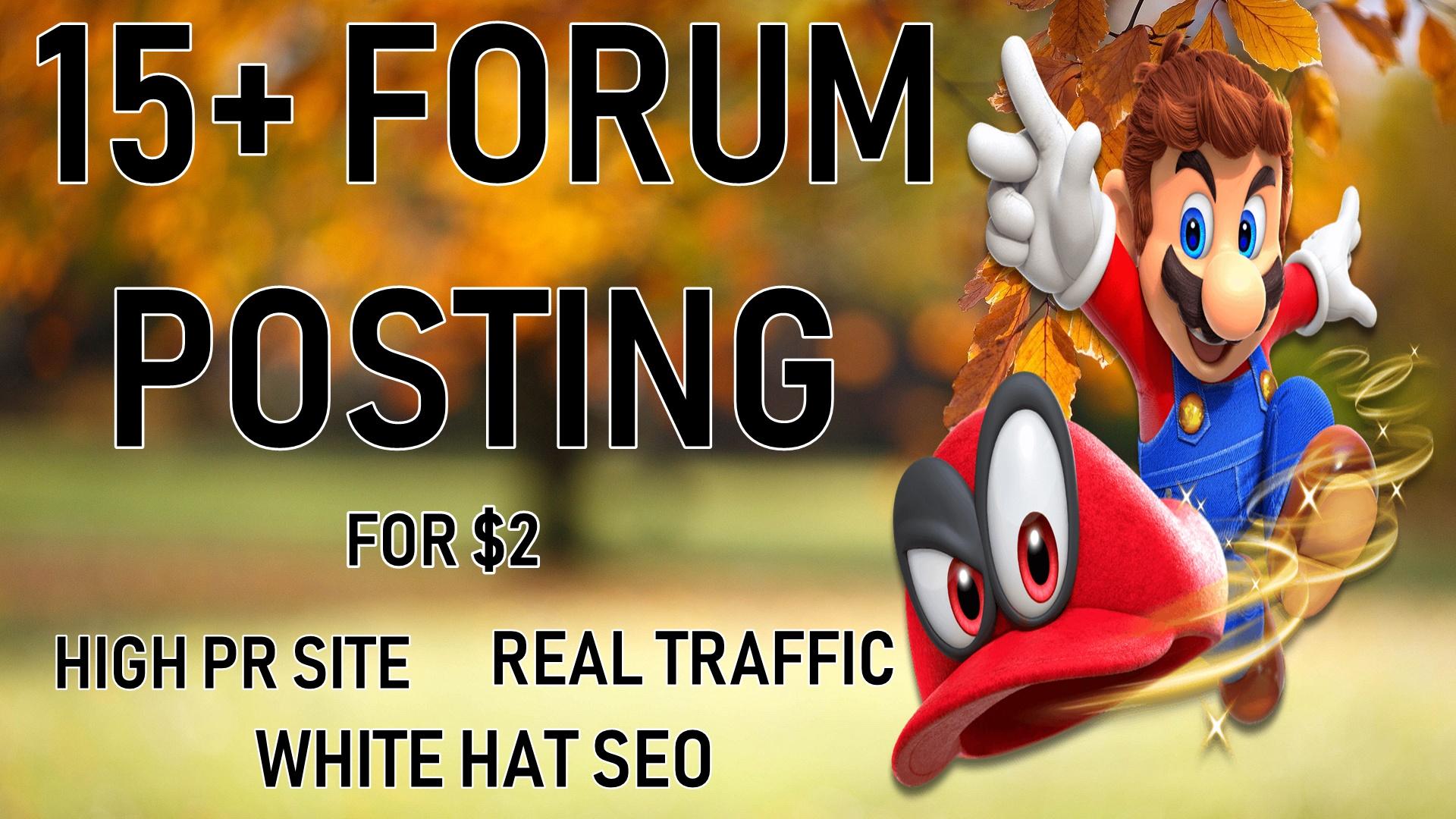 15+ High Quality Forum Posting For Real Trafflc and R...
