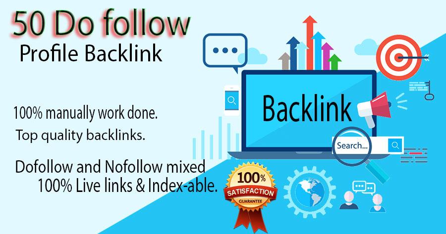 add 50 profile backlink with high quality DA & PA...