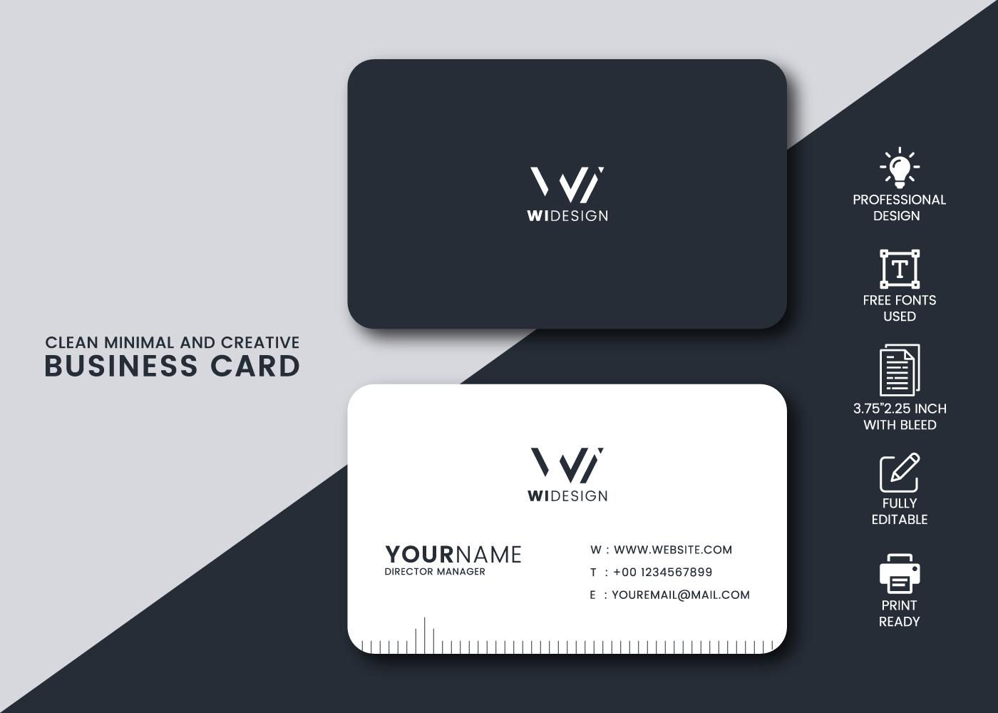 Minimalist business card design