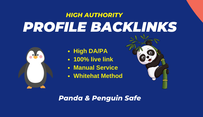 Manually 100 High Authority Profile Backlinks permane...