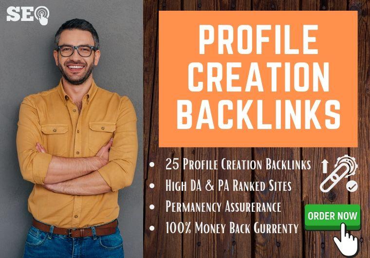 I will create authentic 25 social profile backlinks s...