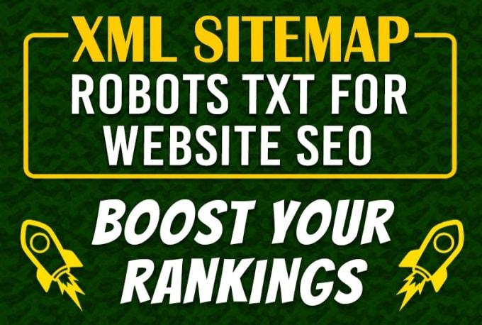 I will manually create yoast SEO XML sitemap, robots ...