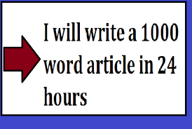 I will do a 1000 words Unique Article writing, conte...