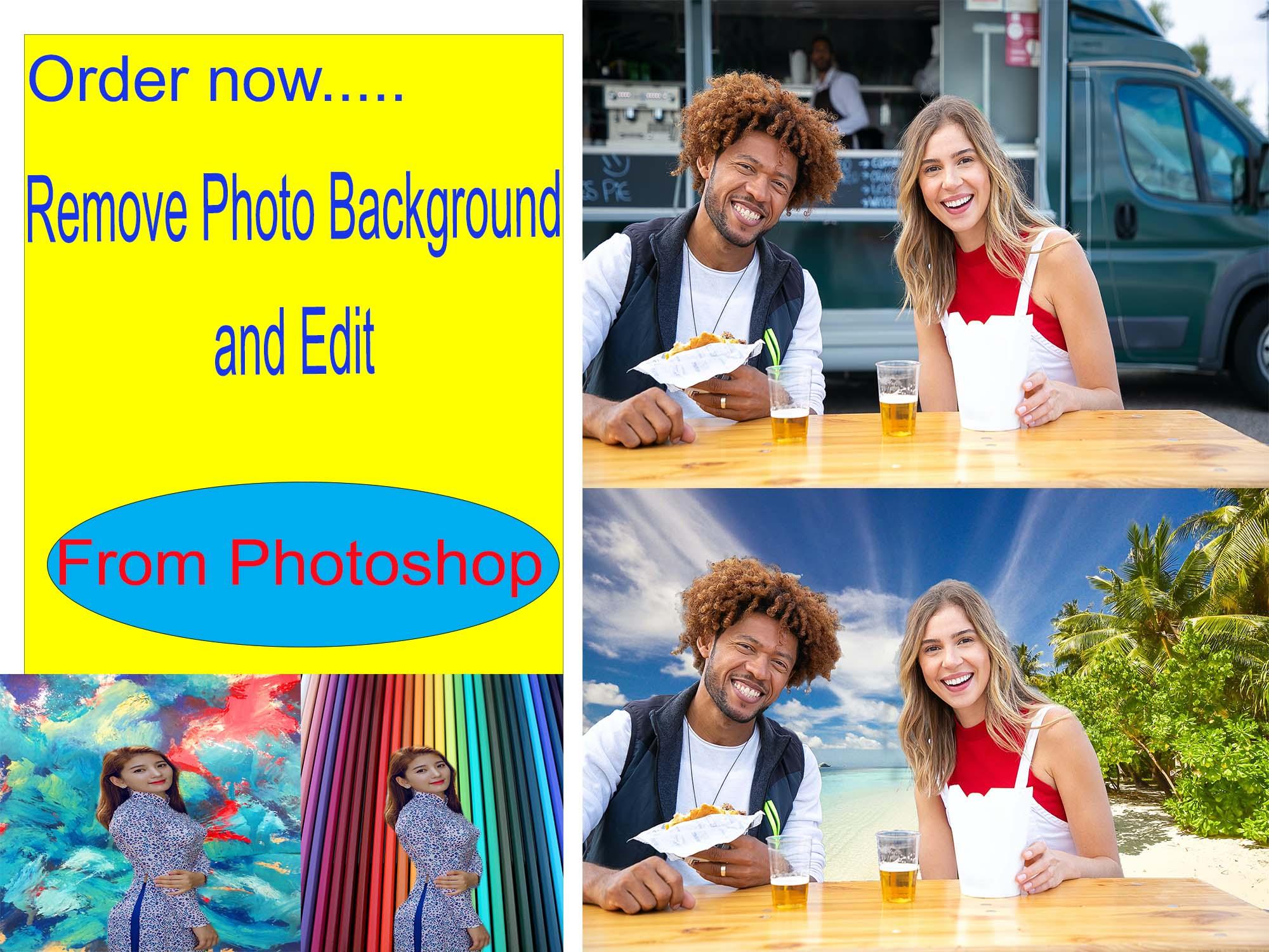 Remove Photo Background and edit photo from Photoshop...