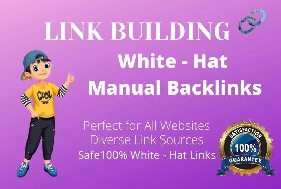 I will do 100 White hat manual link building for goog...