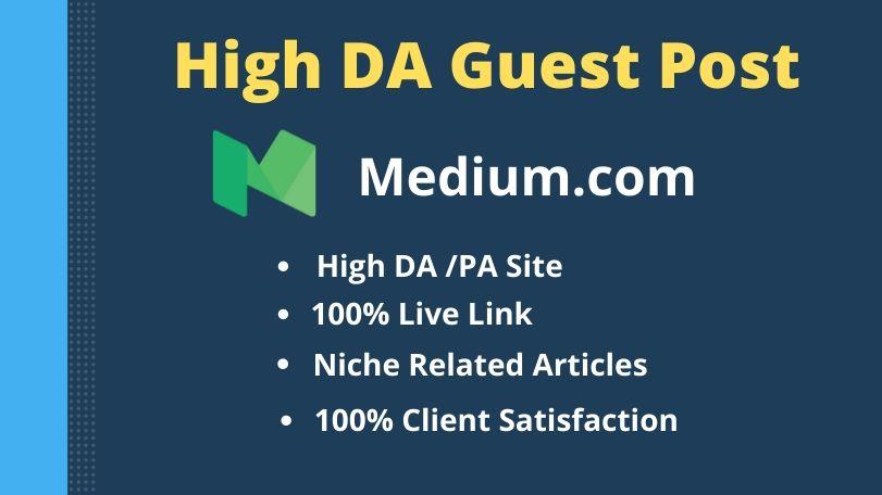 I will write content and publish High DA Guest post o...